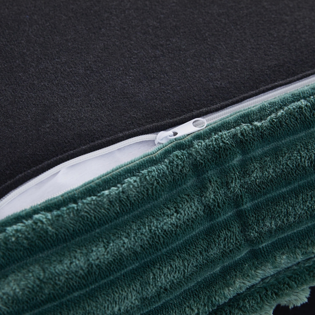 Poltrona con Poggiapiedi ¨C MINIMAL ¨C Tessuto a Coste, Trasformabile, Compatta