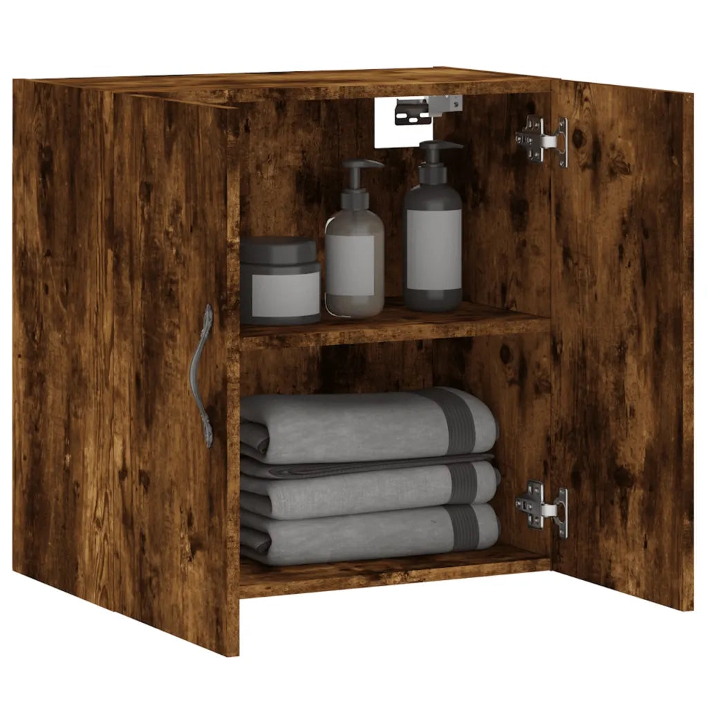 Armadietto a Muro Rovere Fumo 60x31x60 cm in Legno Multistrato 829961