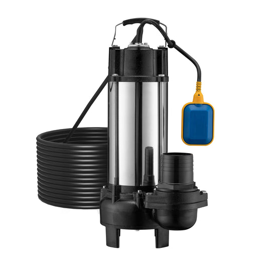 Pompa sommersa acque nere con trituratore e galleggiante 31.200 l/h 2200 W, prevalenza 10m
