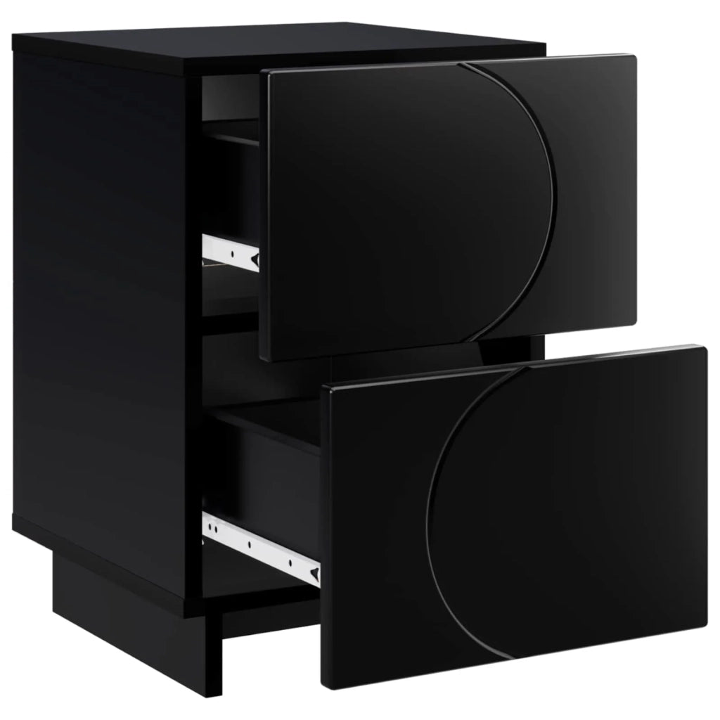 Armadio da Notte 2 pz Nero 33,5 x 34,5 x 50 cm 8011390