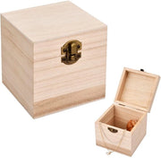 Scatola in legno - Cassa di archiviazione con coperchio - 10x10x10 cm - Leggera - Scatola di regalo - Cassetto decorativo - Cassetto multifunzionale