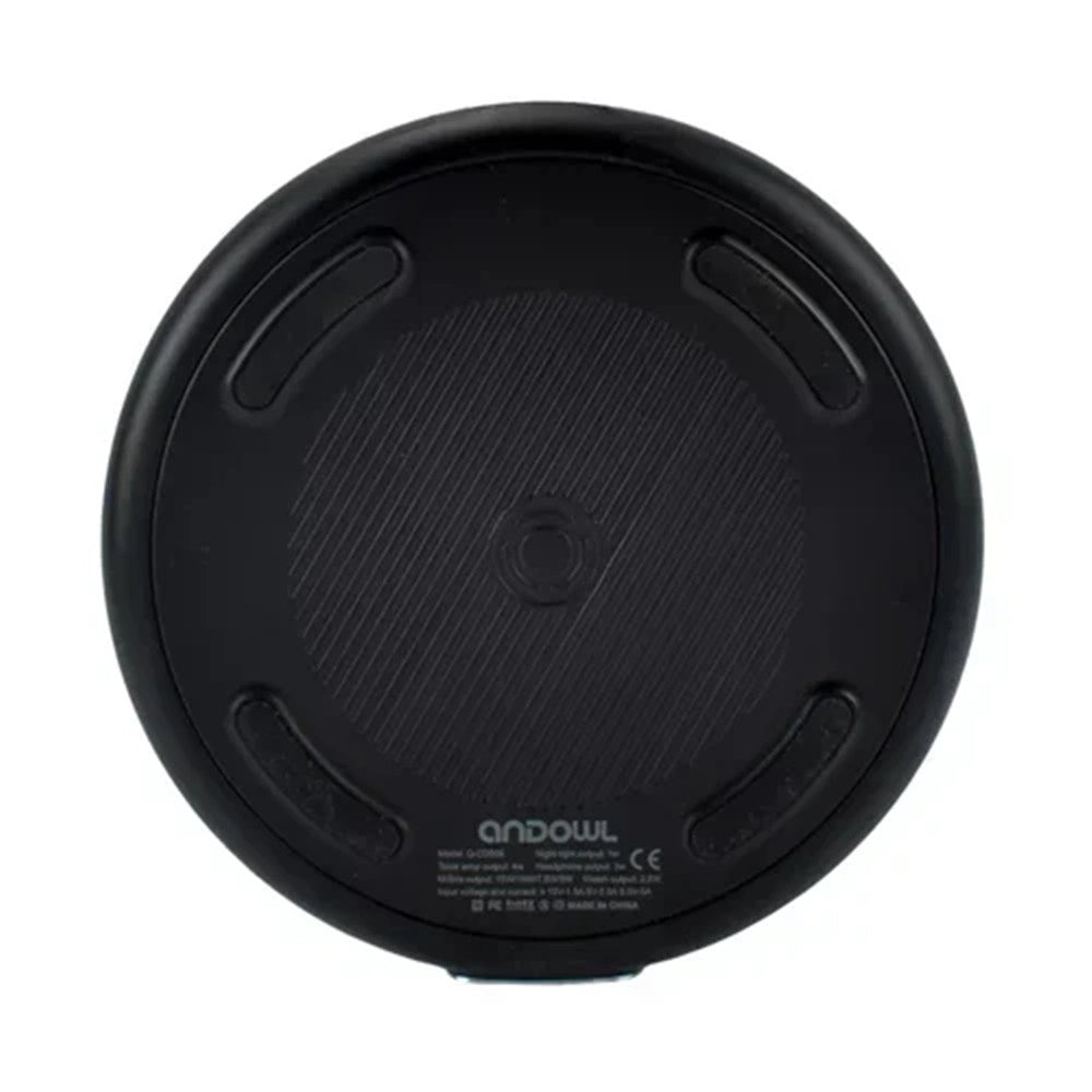 Trade Shop - Lampada Pieghevole Da Scrivania Luce A Led 5 In 1 Con Base Ricarica Wireless Q-cd506 -