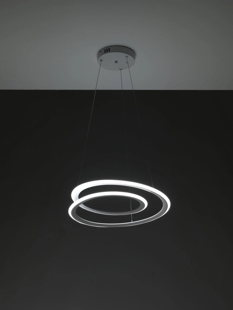 Lampadario in polipropilene bianco opaco cm H.165 x Ø.50