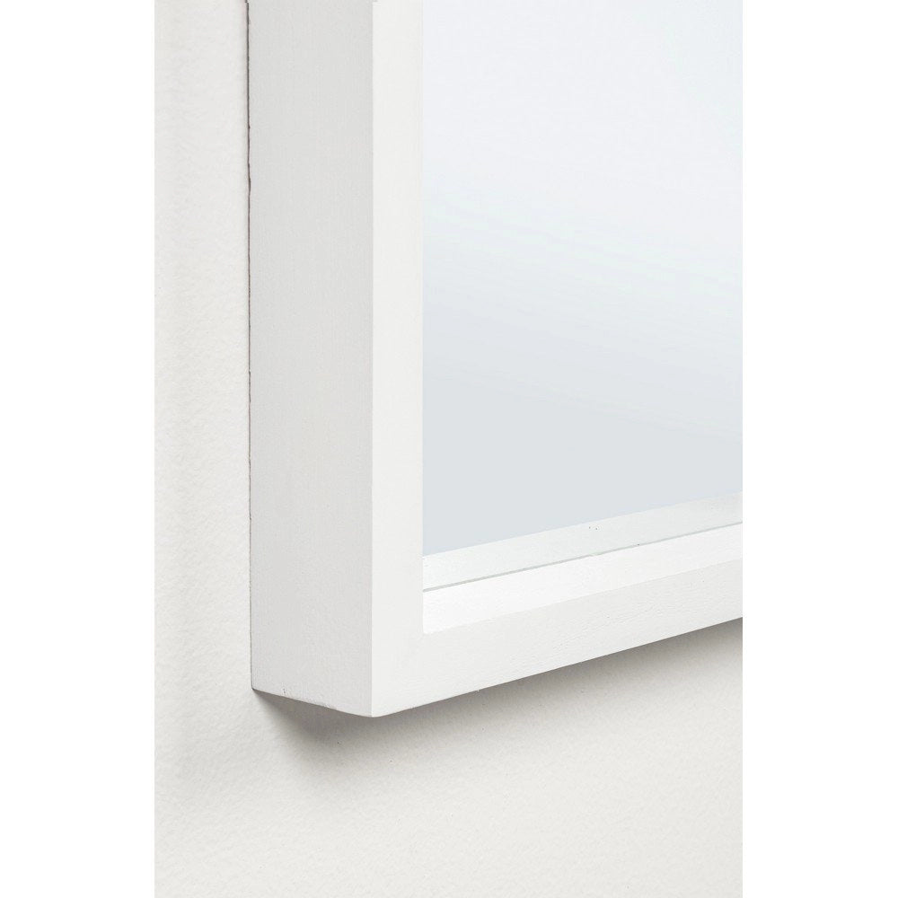 Specchio Rettangolare Legno Bianco Moderno da Interno 32x122 - YOUNG