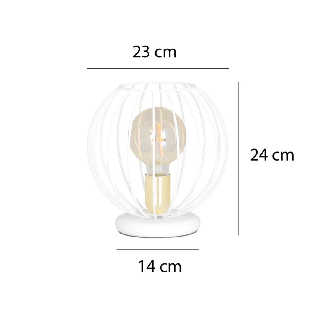 Lampade Da Scrivania Contemporaneo Omoikane Acciaio Bianco 1 Luce E27 Ip20