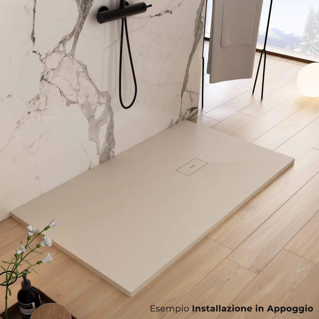 Piatto Doccia in Pietra 100x100 cm Bonussi Manila Crema