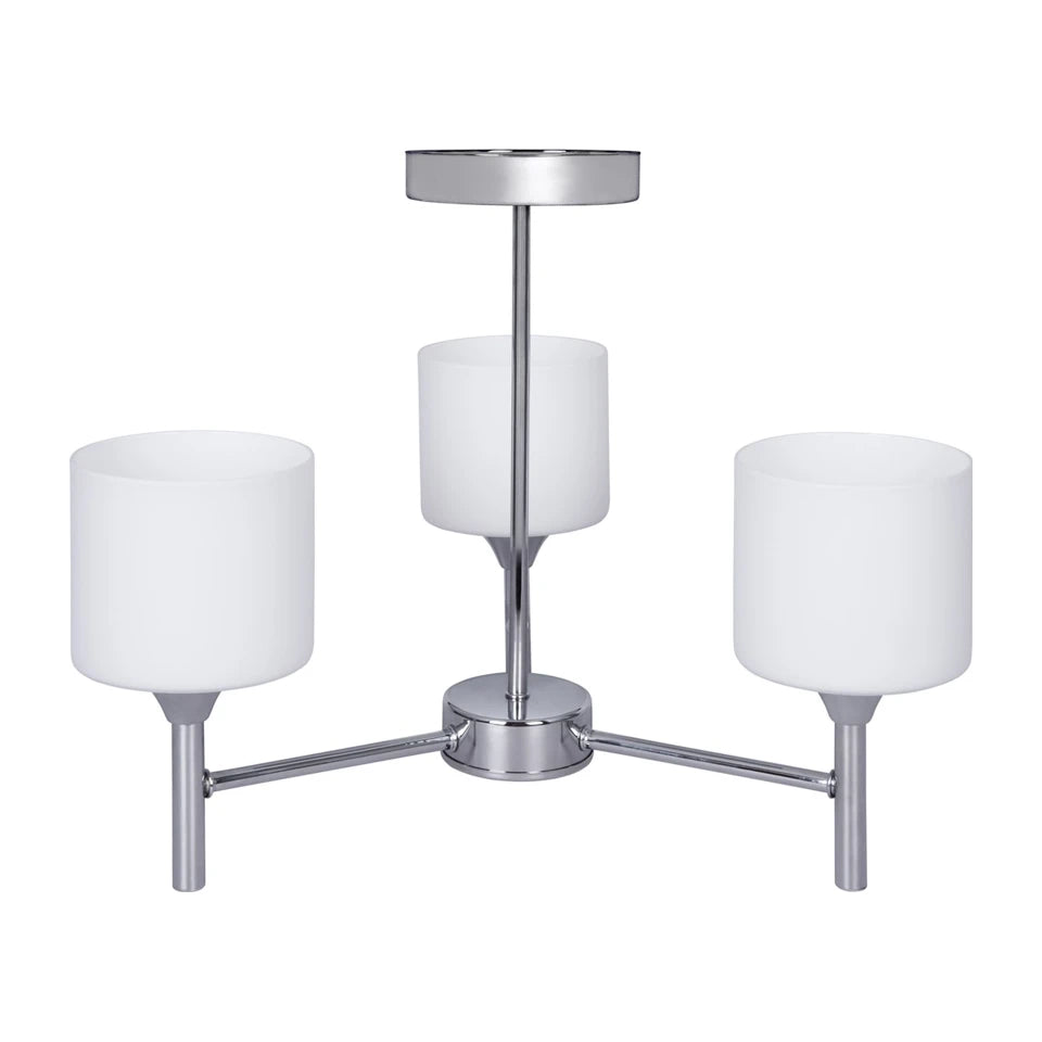 Lampadario a sospensione Activejet Classic MIRA cromato a triplo 3xE27 per soggiorno