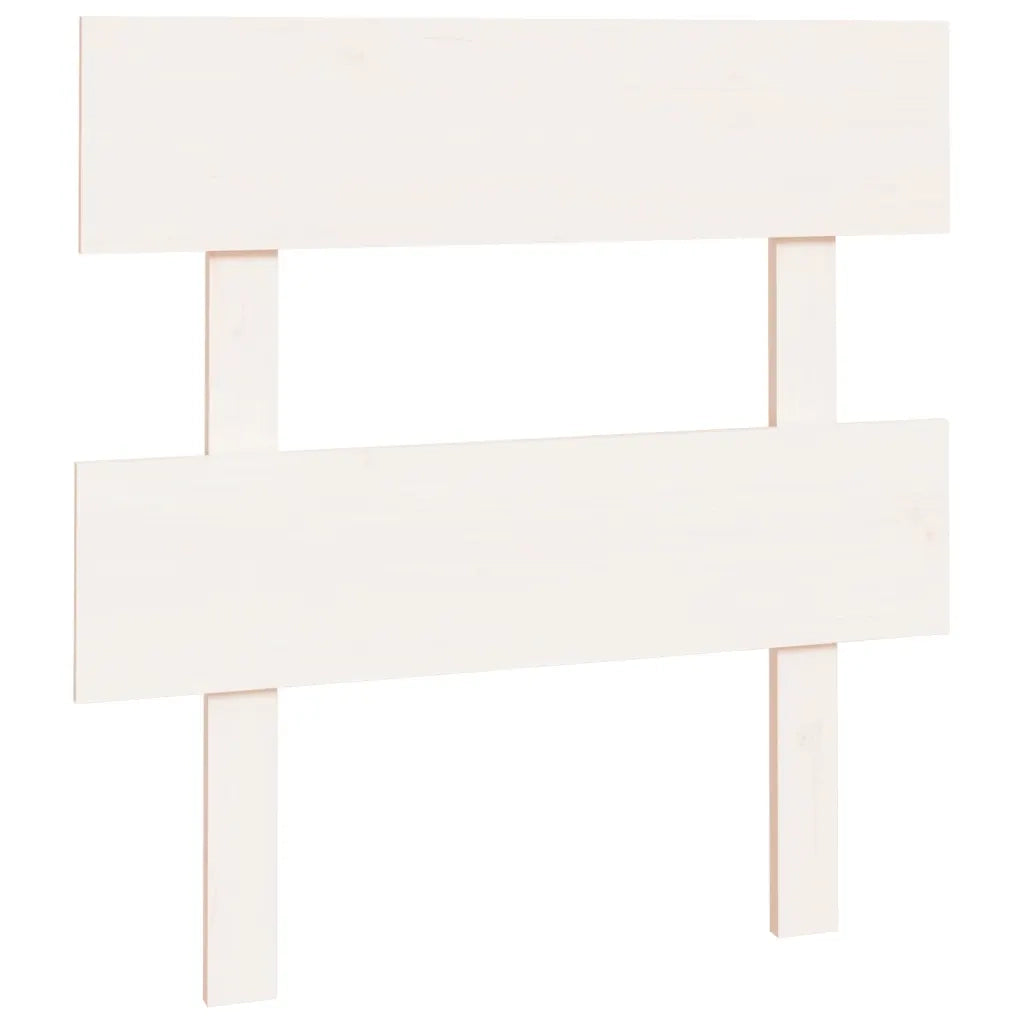 Testiera per Letto Bianca 103,5x3x81 cm Legno Massello di Pino 819056