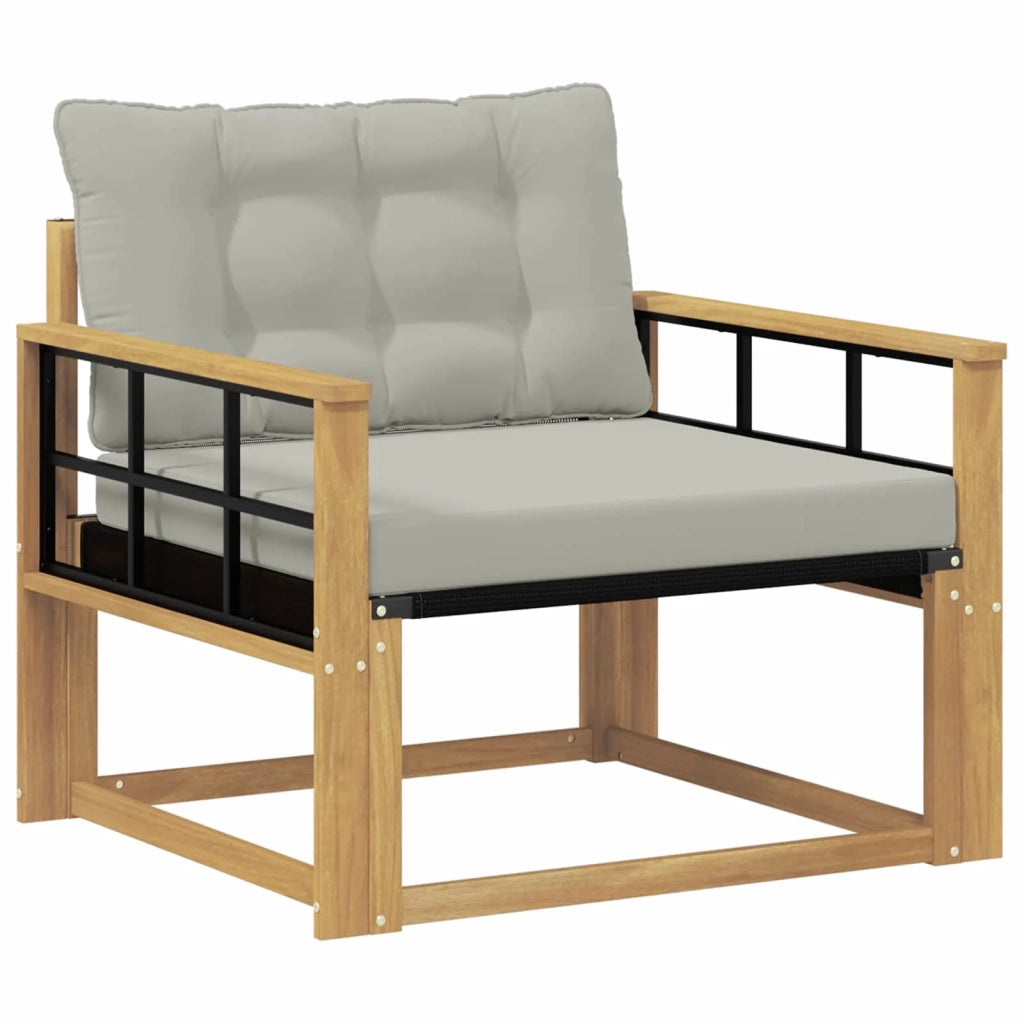 Set di divani da esterno-Sofa da giardino Legno di Acacia Massello e Textilene 136038