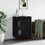 Credenza-Buffet-Armadio da cucina Nera 69,5x34x90 cm in Legno Multistrato 999769