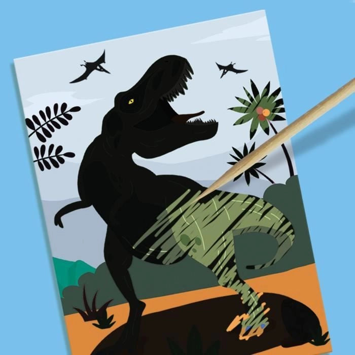 Dinosauri 2 in 1 - Modellare, dipingere e graffiare - Hobby creativi - SES CREATIVE - Modellare, dipingere e graffiare i dinosauri.