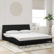Giroletto senza Materasso-Struttura Letto Hanko Nero 180x200 cm in Velluto