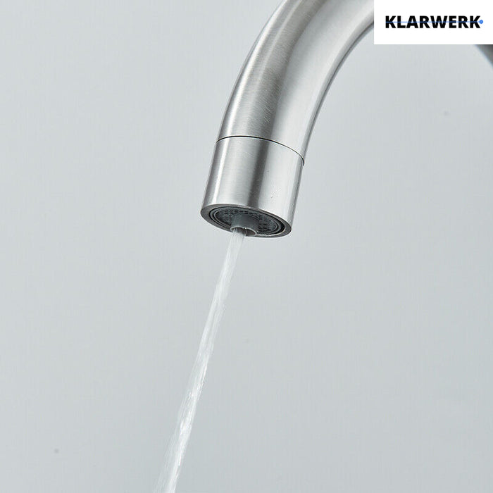 Felice | Rubinetto per acqua potabile a 3 vie in argento spazzolato premiu |Miscelatore cucina ad osmosi in acciaio inossidabile|Filtra 3 connessioni