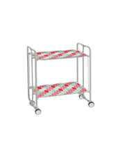 Carrello da cucina pieghevole grigio con ruote BAUHAUS 2 ripiani