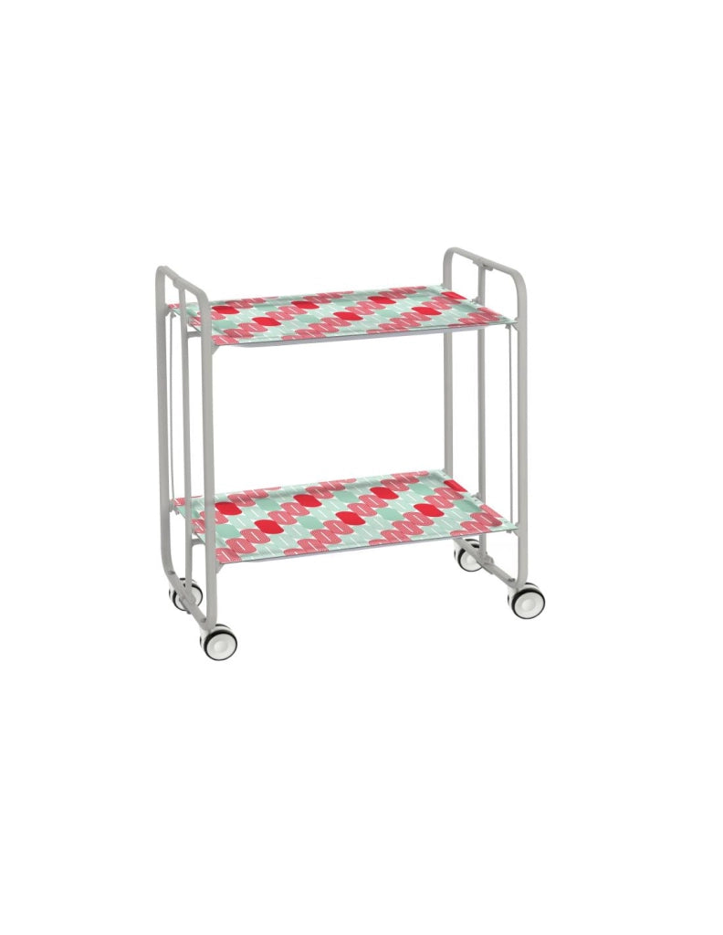 Carrello da cucina pieghevole grigio con ruote BAUHAUS 2 ripiani