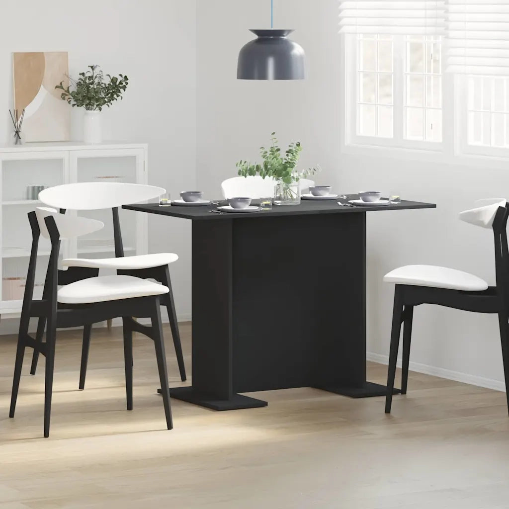 Tavolo da Pranzo | Tavolo da cucina Nero 110 x 60 x 75 cm Legno multistrato