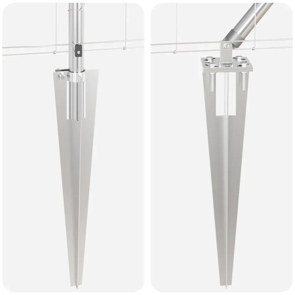 Palo della recinzione Zincato 25 x 1,6 m Acciaio 3351441