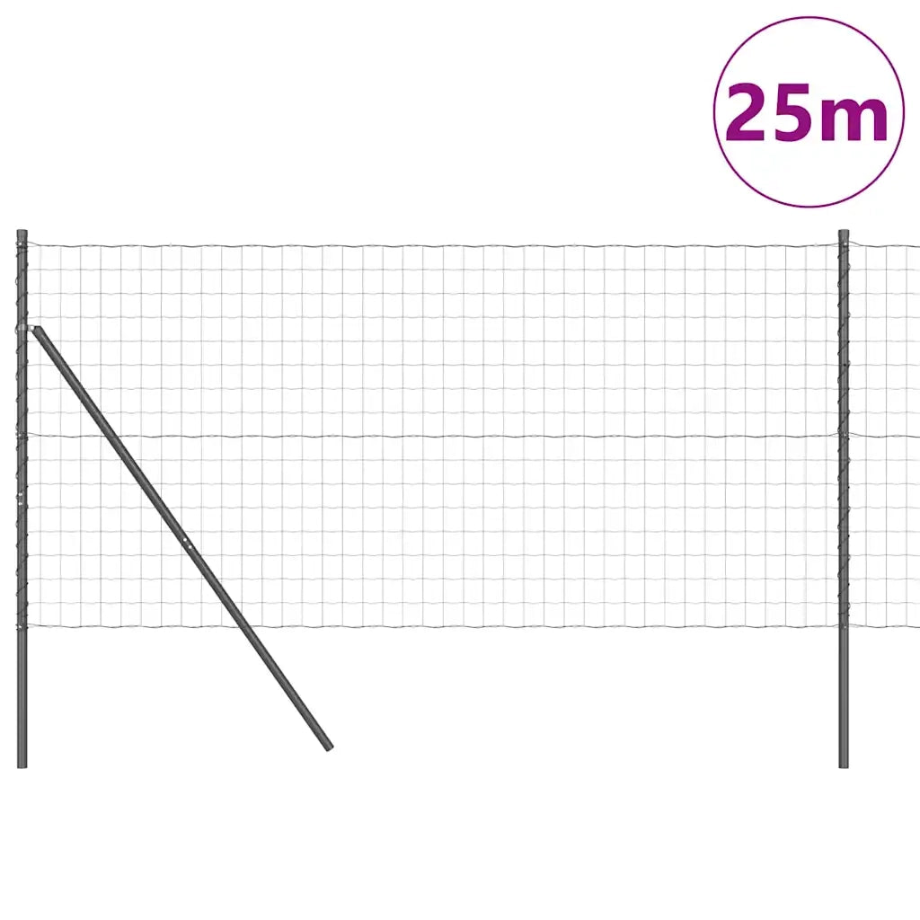 Recinzione con Posto Grigio 1,2 x 25 m Acciaio 3350448