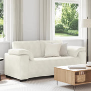 vidaXL Divano Divanetto Crema 140 cm in Velluto