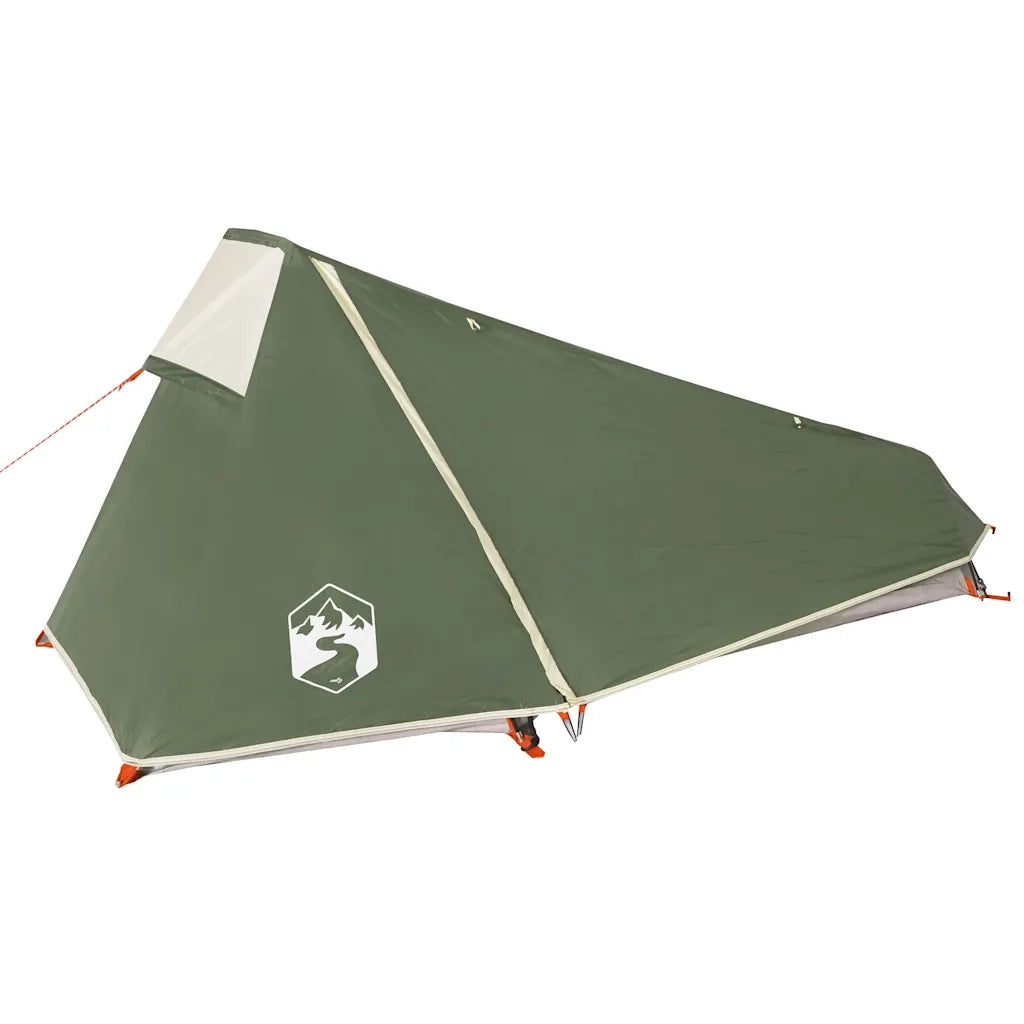 Tenda da Campeggio a Tunnel per 1 Persona Verde Impermeabile 94608
