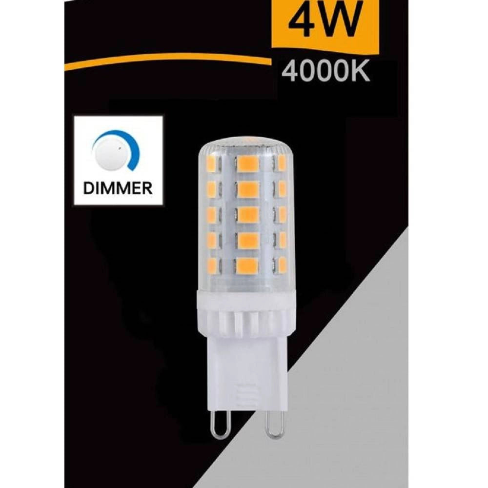 Trade Shop - Lampadina Led Smd Dimmerabile G9 4w 400lm Luce 3000k 4000k 6500k Sparac-g9-4w-tge1 - -bianco Naturale      -