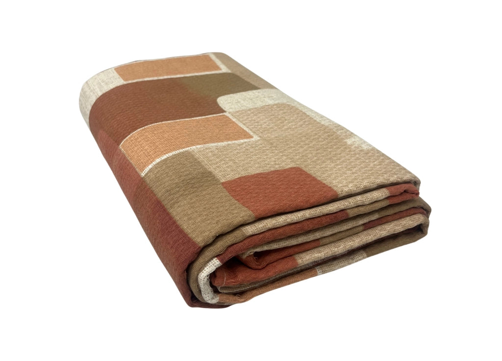 Copriletto Piquet Primavera Estate 100% Cotone Disegno Brick - Singolo - Arancio