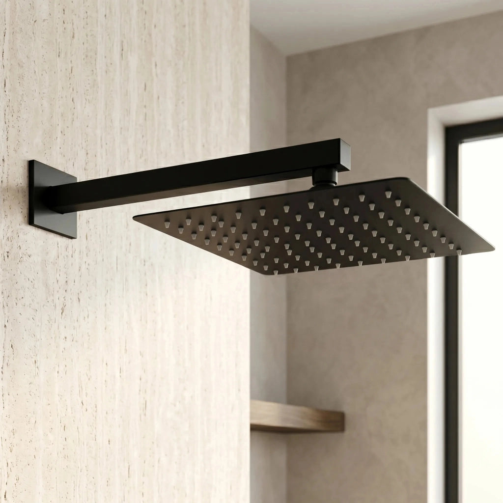 Soffione Doccia Quadrato Rea Js-p015b 30cm Black