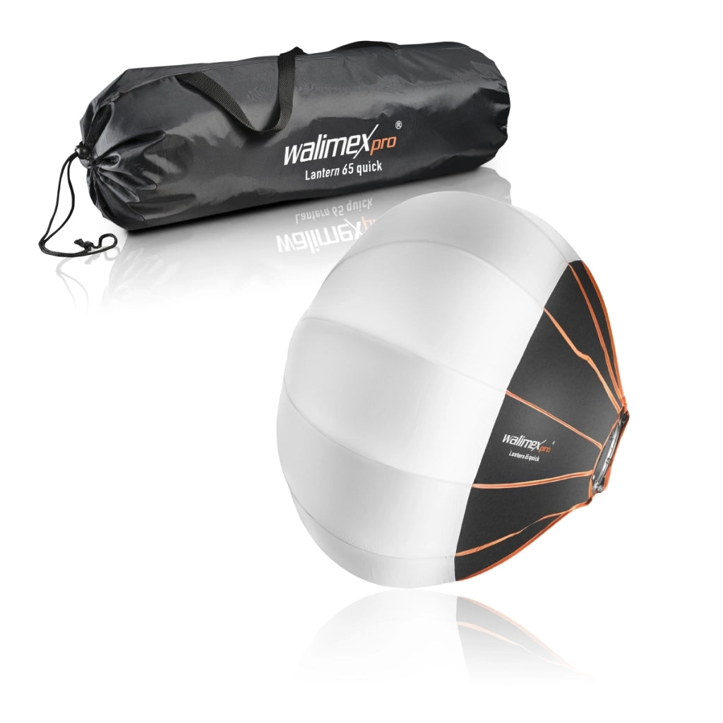 360° Ambient Light Softbox 65cm - Sfera diffusore, softbox, sagomatore di luce, 65 cm Ø, pieghevole, anello di velocità, flash a clip, speedlite, flash da studio, omnidirezionale