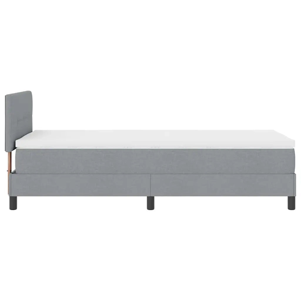 Letto a molle con testiera Grigio chiaro 80 x 200 cm Tessuto 3338643