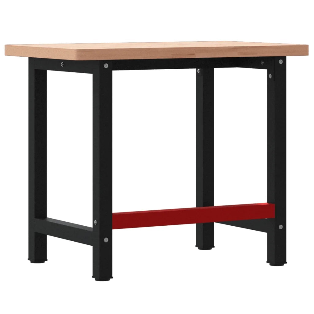 Banco Lavoro 100x60x83 cm Legno Massello Faggio Rettangolare