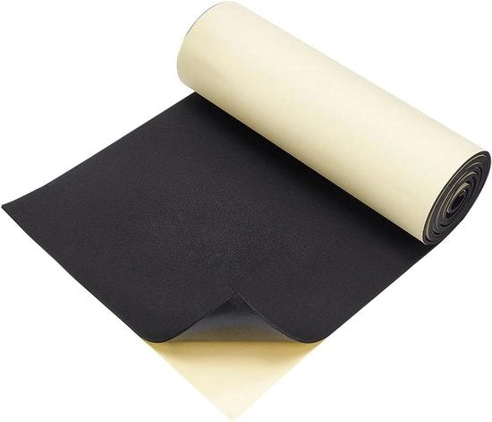 EVA-schuimrollo autofibroso - 3 mm spessore - 200 x 30 cm - Nero - Protezione mobili - Compensazione spaccature - Fai da te - Artigianale - Schiume adesive - Autoadesiva
