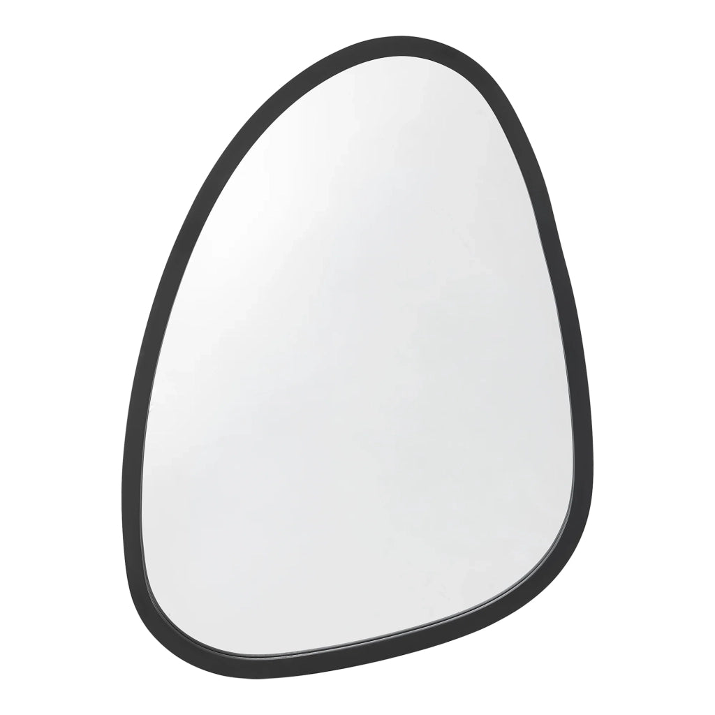Specchio da parete asimmetrico 62 x 50 cm nero opaco 03_0007905