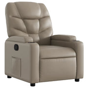 Poltrona | Sedia Relax Reclinabile Cappuccino in Similpelle