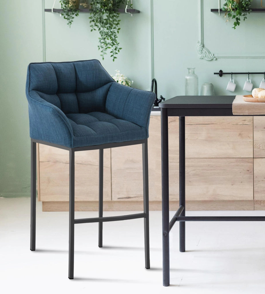 Barhocker Damaso B Stoff mit 4-FuЯ Gestell