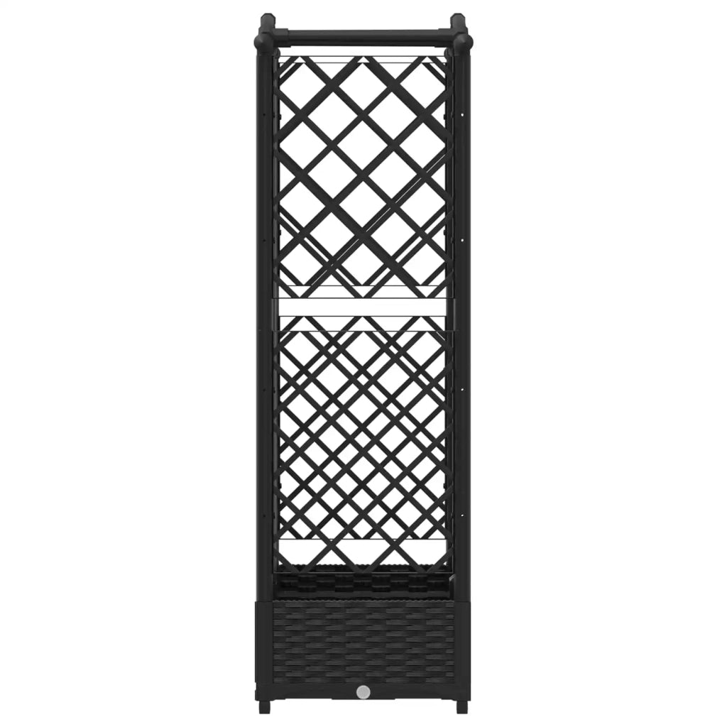 Letto Rialzato con Griglia e Tetto Nero 124 x 40 x 126 cm PP