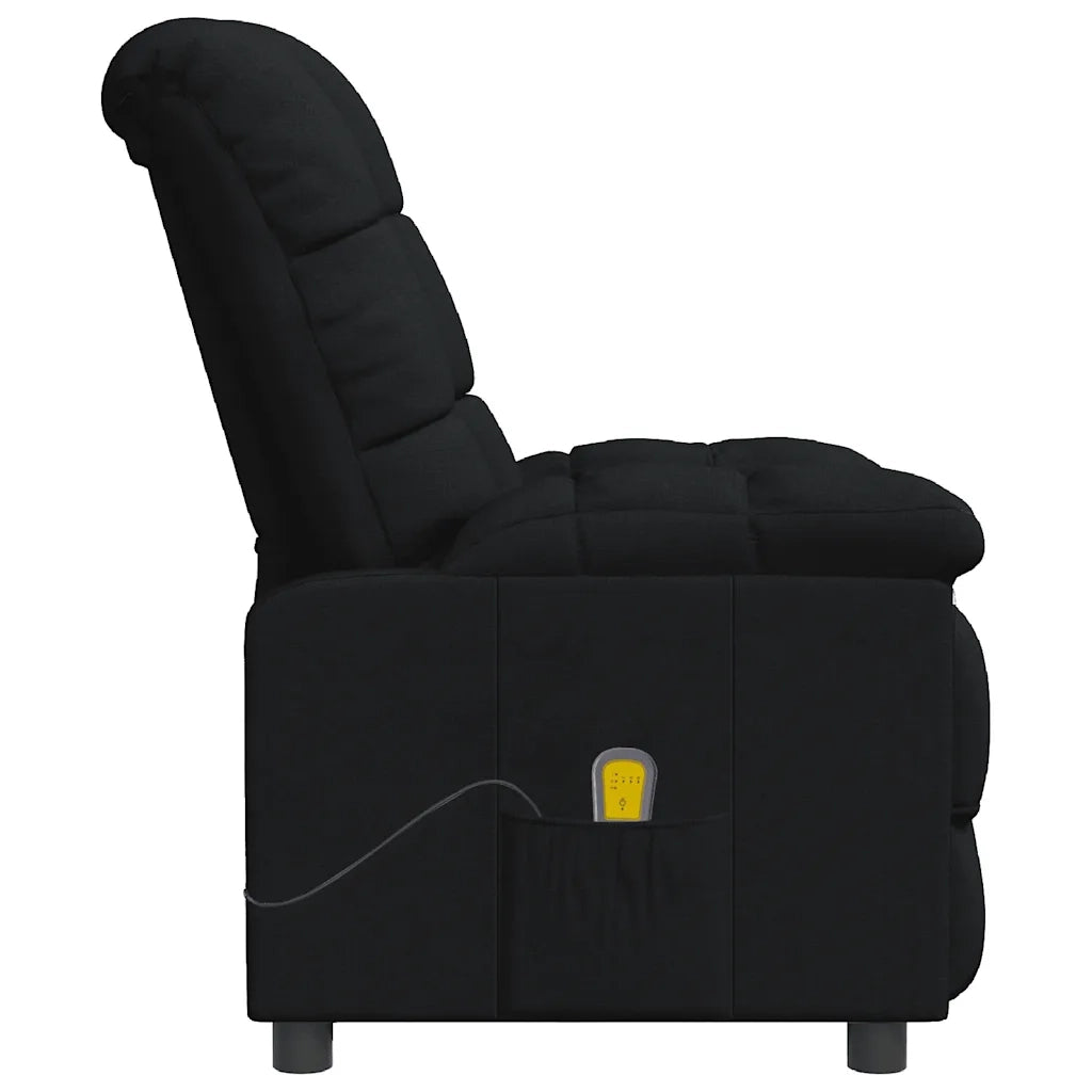 Poltrona Massaggiante Reclinabile Nera in Tessuto cod mxl 32146