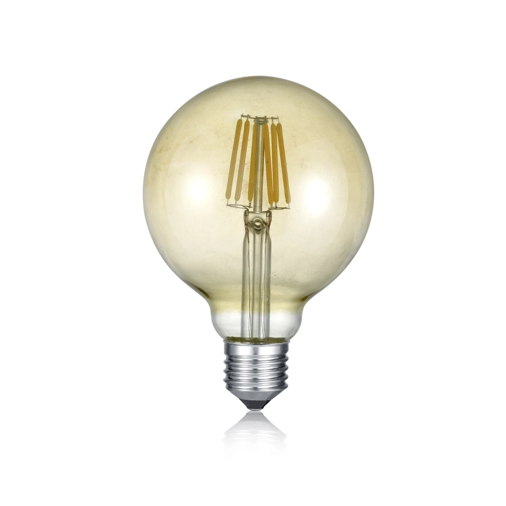 Lampadina Led Wire Ambrata E27 6W Globo GD Trio