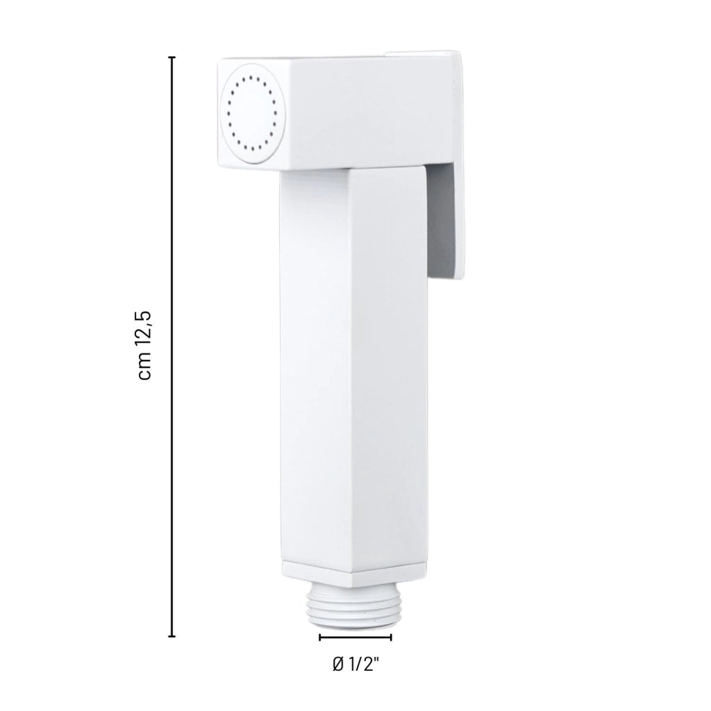 Idroscopino wc doccetta ottone portatile shutoff monogetto con leva ogomondo kit *** finitura- bianco opaco quadro, c...