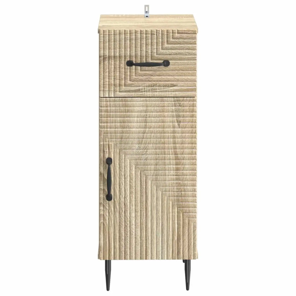 Mobiletto da Bagno HAARLEM Rovere Sonoma 30 x 31 x 80 cm 896827
