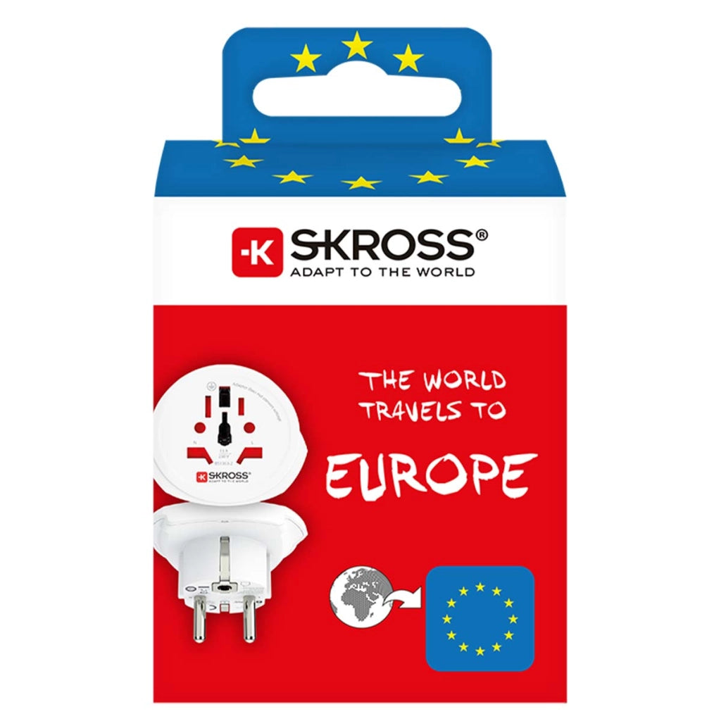 Adattatore da Viaggio Mondiale a Europeo 16A Tipo E/F 4000W Bianco Skross