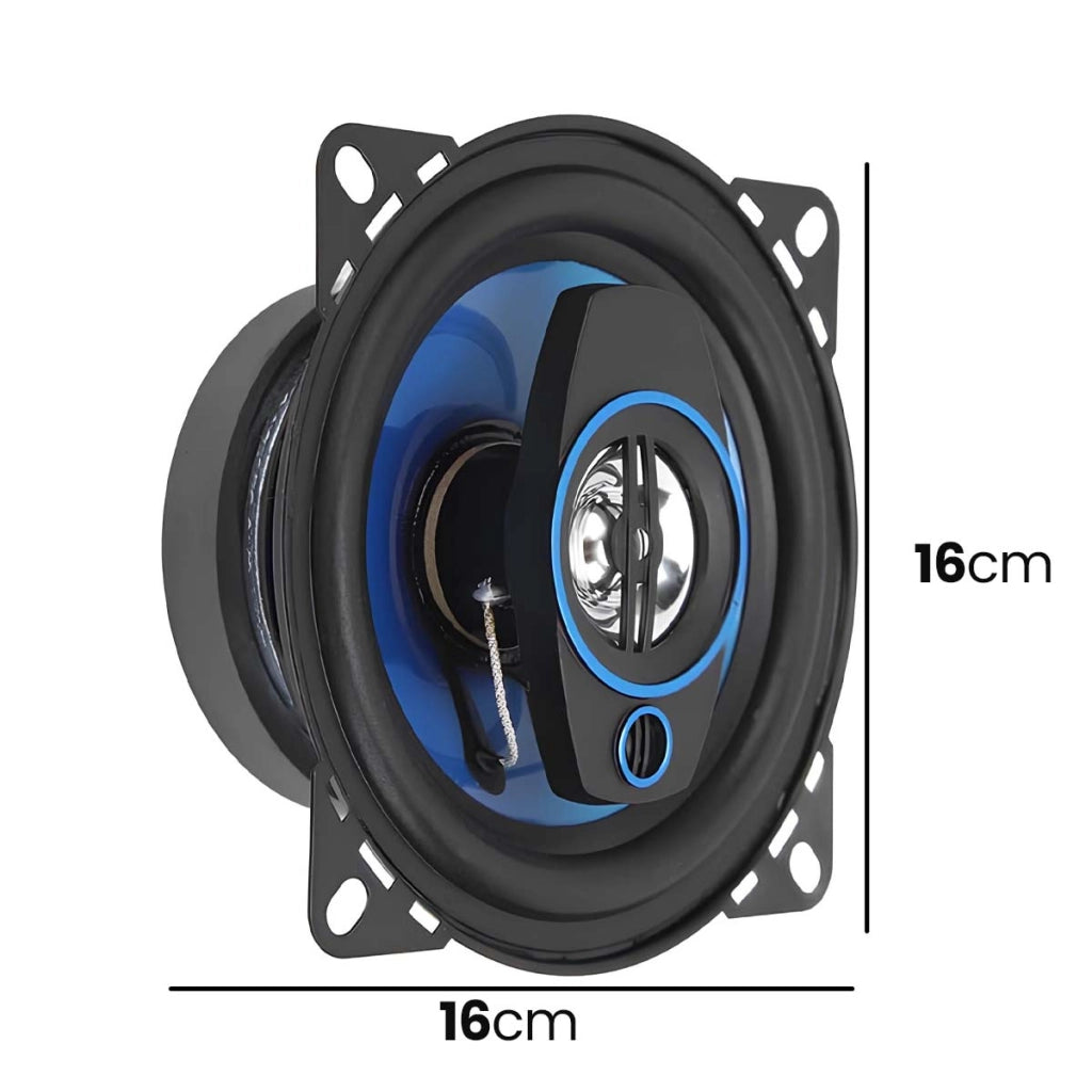 Altoparlante per auto da 6 pollici 16x16 cm 500 W Magnete in ferrite Sensibilità 90 dB Nero / Blu Avizar