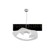 WARPED SOSPENSIONE D.50 CM. 1 LUCE BIANCO 1157-S50-BI