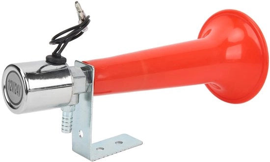 Sostituto Tromba Acustica 180dB - Auto - Resistente alle Intemperie - Inox - Ampia Applicazione - Adatto per Camion - Colore Rosso