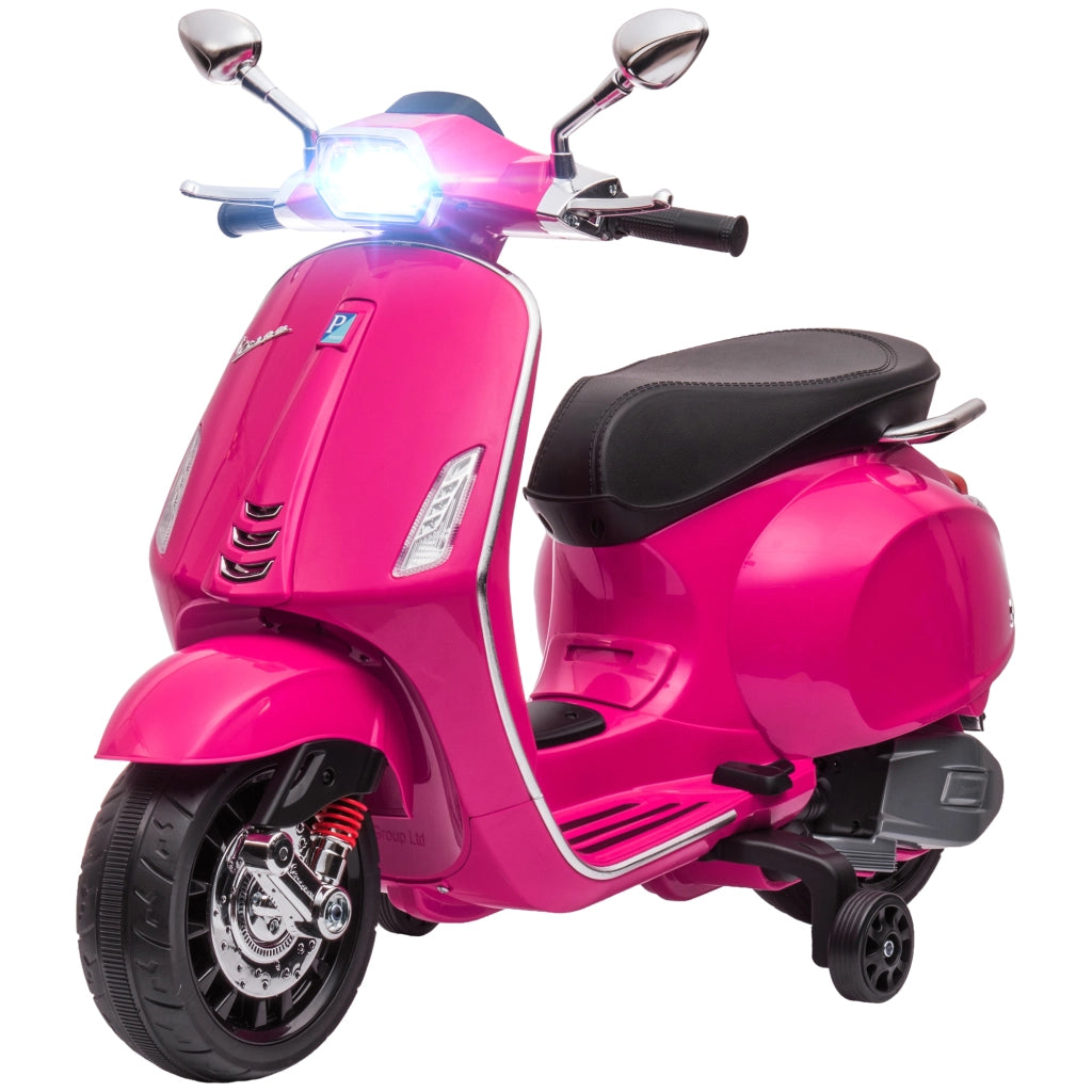 Scooter Elettrico Bambini Vespa 6V ¨C zephmum ¨C Rosa 107x47x73 cm