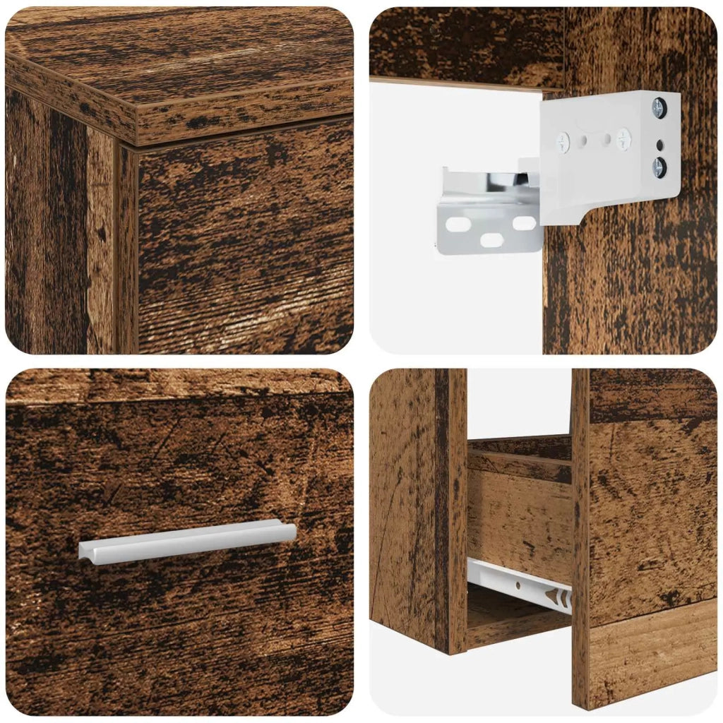 Set di mobili per il bagno 2 pz Legno antico 3403974
