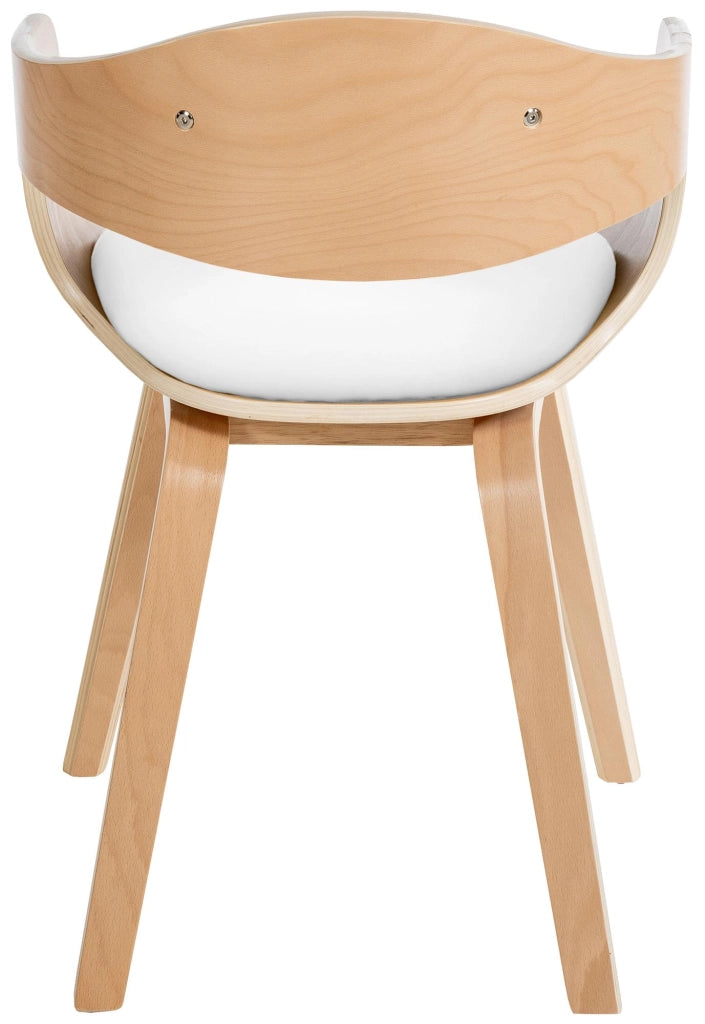 Sedia Kingston in Similpelle Natura/bianco