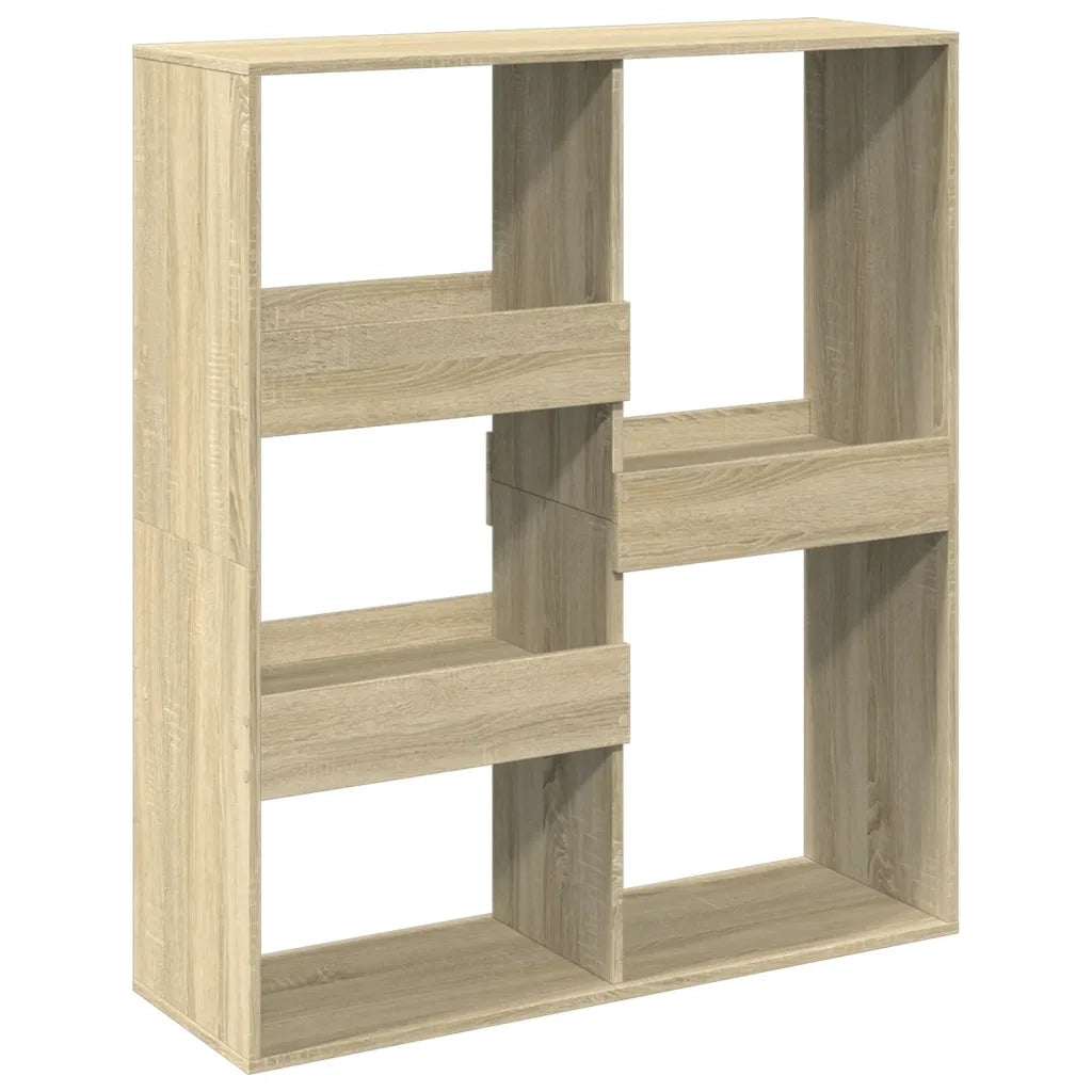 Libreria Divisorio-Scaffale per Libri-Mobile di Stoccaggio Rovere Sonoma 100x33x115 cm