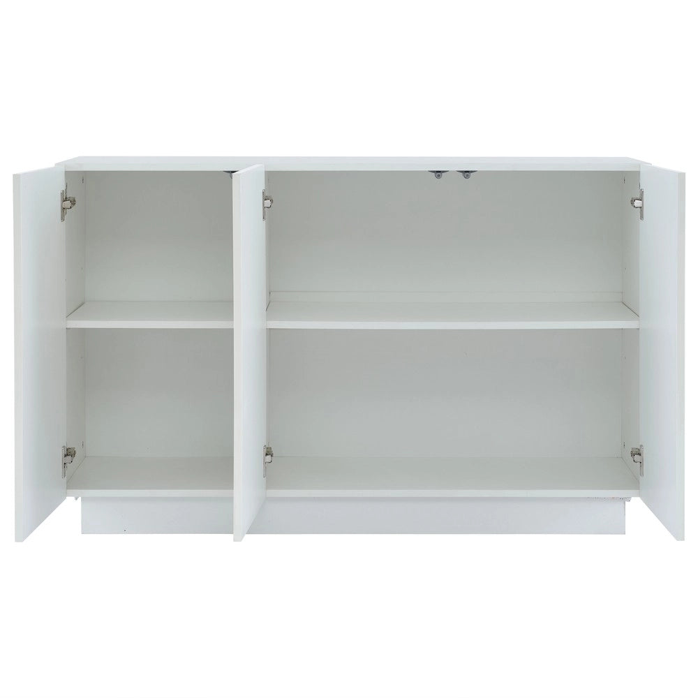 Credenza Ingresso con LED ¨C MINIMAL ¨C Bianco Lucido, 120x40x75