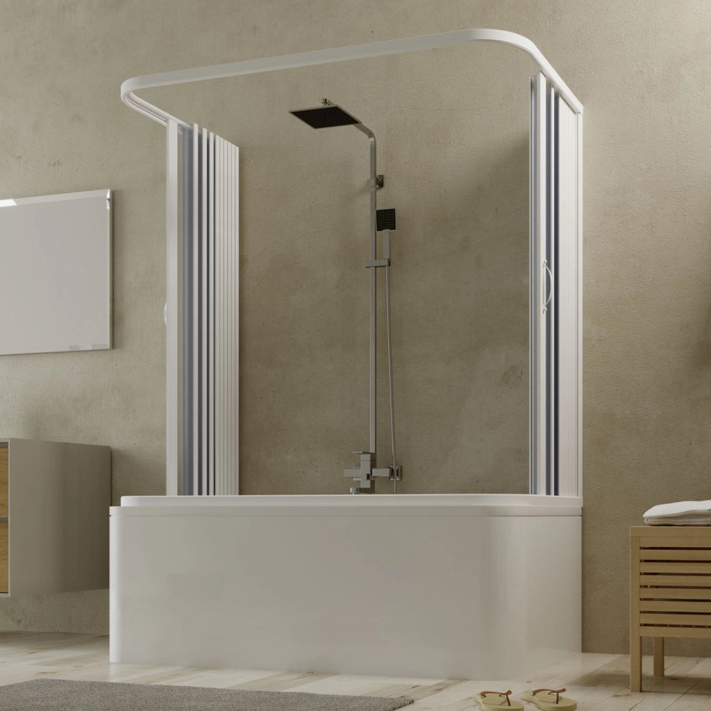 Box a 3 lati sopravasca in PVC a soffietto 70x170x70 cm H 150 mod. Tagete con apertura centrale