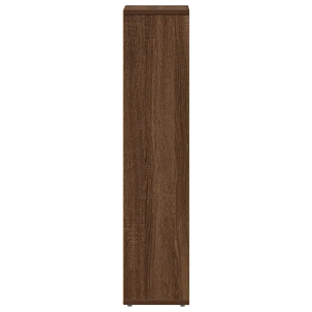 Mobiletto da bagno con portarotolo rovere Marrone 20,5x20x90 cm 858512